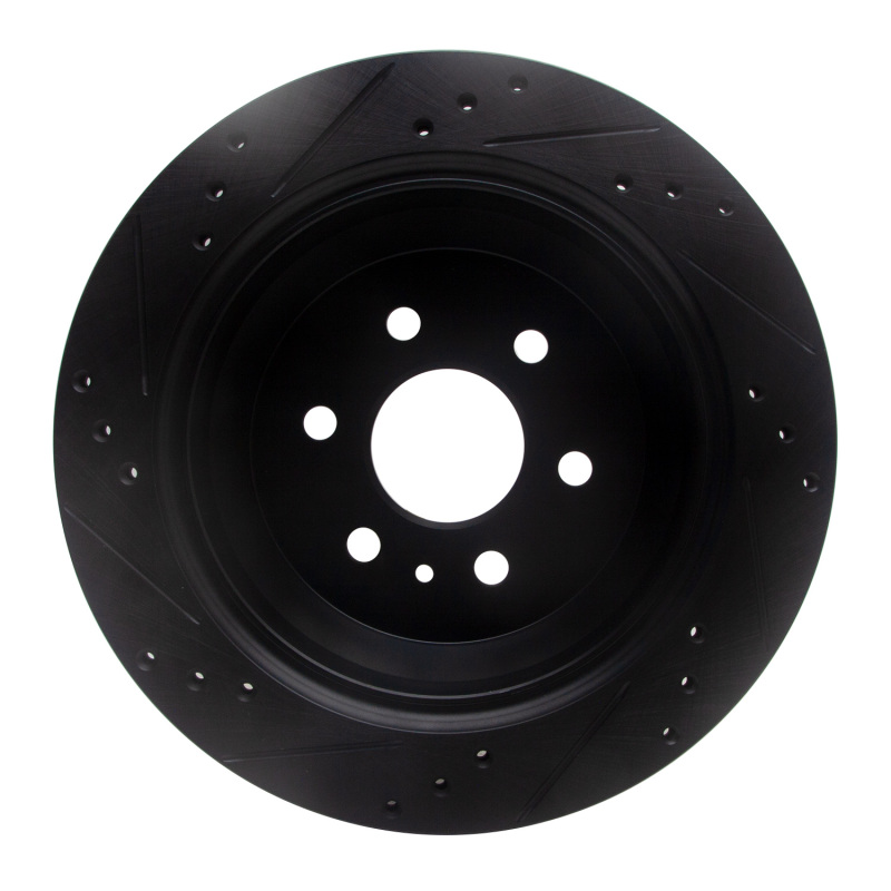Chevrolet Colorado Brake Rotor (1) - Rear Right - R1 Concepts - Drilled & Slotted - Black - `15-`20
